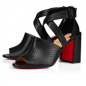 Christian Louboutin Binguetta 85 Calf Sandaletler Sandalet Kadın Siyah | Türkiye IK8-99269H3