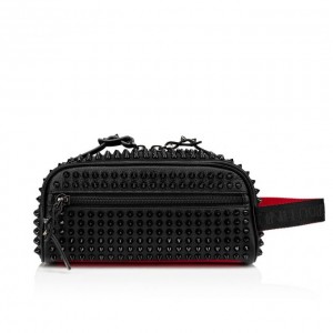 Christian Louboutin Blaster Calf Empire/Spikes/Cl Classic Leather Pouches Kese Çanta Erkek Siyah | Türkiye WN0-48534V7