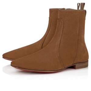 Christian Louboutin Cardaboot Fennec Calf Booty Bot Erkek Haki | Türkiye VM1-70967F5