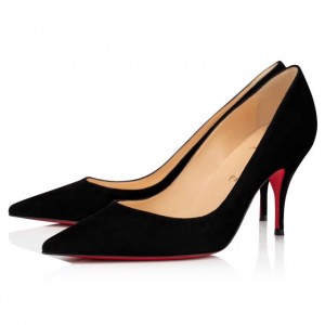 Christian Louboutin Clare 080 80 Veau Velours Pumps Stiletto Kadın Siyah | Türkiye CS3-24752V7