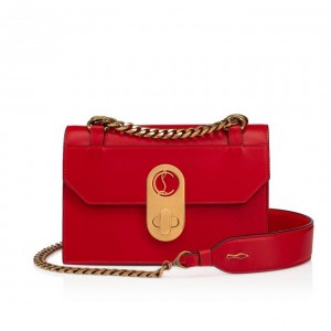 Christian Louboutin Elisa Mini Classic Leather Cross Body Bags Atlet Çanta Kadın Kırmızı | Türkiye ET9-38883V6