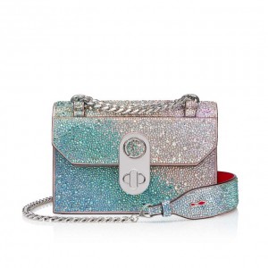 Christian Louboutin Elisa Mini Strass Cross Body Bags Atlet Çanta Kadın Pembe Beyaz Renkli Gümüş | Türkiye GG1-30833I5