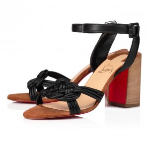 Christian Louboutin Ella 85 Nappa Sandaletler Sandalet Kadın Siyah Bej Rengi | Türkiye DV7-68396I8