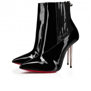 Christian Louboutin Epic Boot 100 Patent Boots Bot Kadın Siyah | Türkiye QW7-99809X1