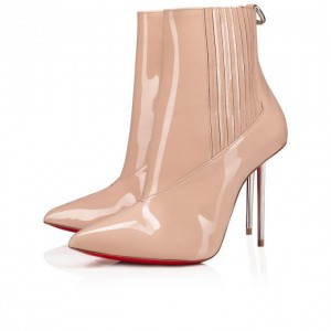 Christian Louboutin Epic Boot 100 Patent Boots Bot Kadın Beyaz | Türkiye HX9-68076G0