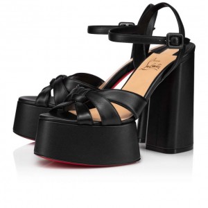 Christian Louboutin Foolanjalili 130 Calf Sandaletler Sandalet Kadın Siyah | Türkiye IB8-04110N6