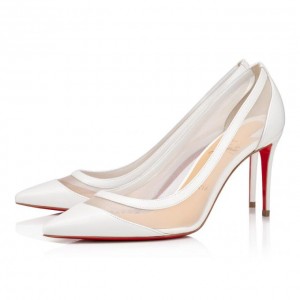 Christian Louboutin Galativi 85 85 Version Classic Fabric Pumps Stiletto Kadın Beyaz | Türkiye RZ2-03830Y2