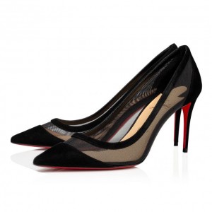 Christian Louboutin Galativi 85 Version Veau Velours Pumps Stiletto Kadın Siyah | Türkiye GE3-45034H0