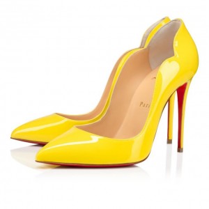 Christian Louboutin Hot Chick 100 100 Citronnade Patent Pumps Stiletto Kadın Sarı | Türkiye VQ0-14111E9