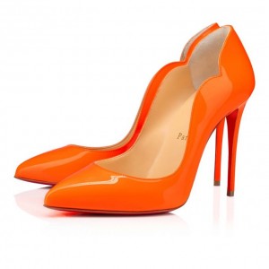 Christian Louboutin Hot Chick 100 Patent Pumps Stiletto Kadın Turuncu | Türkiye UU2-25642Y7