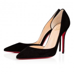 Christian Louboutin Iriza 100 100 Veau Velours Pumps Stiletto Kadın Siyah | Türkiye JK0-31723D1