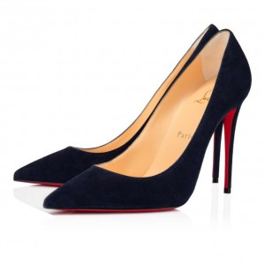 Christian Louboutin Kate 100 100 Nocturne Veau Velours Pumps Stiletto Kadın Siyah | Türkiye JI2-64606F0