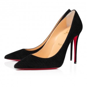 Christian Louboutin Kate 100 Veau Velours Pumps Stiletto Kadın Siyah | Türkiye VZ2-90569G6