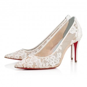 Christian Louboutin Lace 554 085 85 Version Off Dentelle Pumps Stiletto Kadın Beyaz | Türkiye RA8-33243Q5