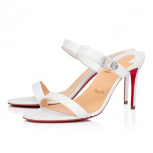 Christian Louboutin Lock Me 85 Mules Mules Kadın Beyaz | Türkiye ZQ2-21502A5