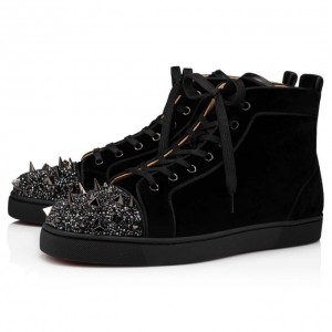 Christian Louboutin Lou Pik Pik P S 000 Version Strass Sneakers Spor Ayakkabı Erkek Siyah | Türkiye BA2-11891R2