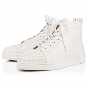 Christian Louboutin Lou Spikes 000 Calf Sneakers Spor Ayakkabı Erkek Beyaz | Türkiye EX9-25222V8