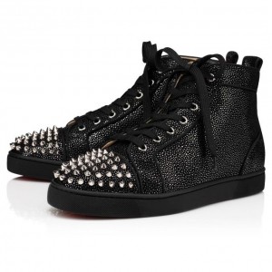 Christian Louboutin Lou Spikes Orla 000 Version Sneakers Spor Ayakkabı Erkek Siyah | Türkiye GK4-94079P7