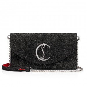 Christian Louboutin Loubi54 Creative Leather Pouches Kese Çanta Kadın Siyah Gümüş | Türkiye WF4-23432D2