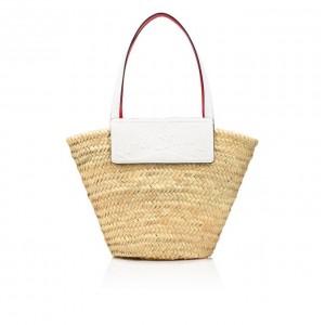 Christian Louboutin Loubishore Creative Fabric Basket Basket Kadın Beyaz | Türkiye QH0-70647I8