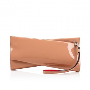 Christian Louboutin Loubitwist Clutch Classic Leather Mini Çantalar Kemer Çantaları & Mini Çantalar Kadın Bej Rengi | Türkiye NC7-85448J5