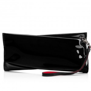 Christian Louboutin Loubitwist Clutch Classic Leather Pouches Kese Çanta Kadın Siyah | Türkiye VF6-10581L2