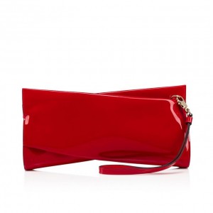 Christian Louboutin Loubitwist Clutch Classic Leather Pouches Kese Çanta Kadın Kırmızı | Türkiye QW9-04320M0