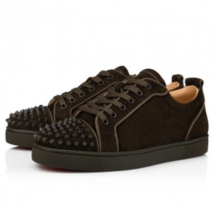 Christian Louboutin Louis Junior Sp 000 Mat Veau Velours Sneakers Spor Ayakkabı Erkek Çikolata | Türkiye RC8-78507S5