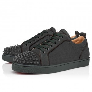 Christian Louboutin Louis Junior Sp 000 Mat Veau Velours Sneakers Spor Ayakkabı Erkek Koyu Gri | Türkiye PW6-72717U2