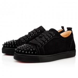 Christian Louboutin Louis Junior Sp 000 Veau Velours Sneakers Spor Ayakkabı Kadın Siyah | Türkiye AR1-53315H2