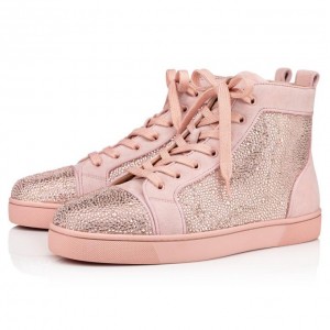 Christian Louboutin Louis Orlato 000 Dolce/Silk Strass Sneakers Spor Ayakkabı Erkek Pembe | Türkiye WV9-10491M3