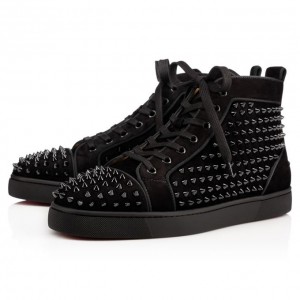 Christian Louboutin Louis Orlato 000 Veau Velours Sneakers Spor Ayakkabı Erkek Siyah | Türkiye VO3-14291O0