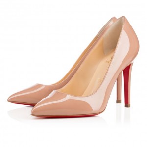 Christian Louboutin Pigalle 100 100 6248 Patent Pumps Stiletto Kadın Bej Rengi | Türkiye LE5-54505X0