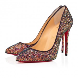 Christian Louboutin Pigalle Follies 100 Glitter Pumps Stiletto Kadın Renkli | Türkiye JL4-67406L3