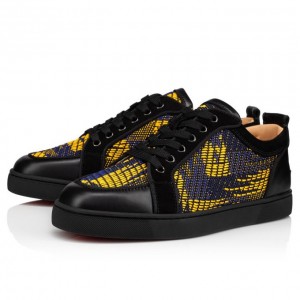 Christian Louboutin Rantulow Orlato Cotton Sneakers Spor Ayakkabı Erkek Siyah Renkli | Türkiye LT0-40044N5