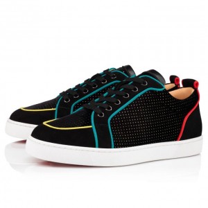 Christian Louboutin Rantulow Orlato Velvet Sneakers Spor Ayakkabı Erkek Siyah Renkli | Türkiye ID1-29632F4