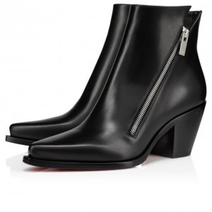 Christian Louboutin Santiazip 65 Calf Boots Bot Kadın Siyah | Türkiye KK3-08090W6