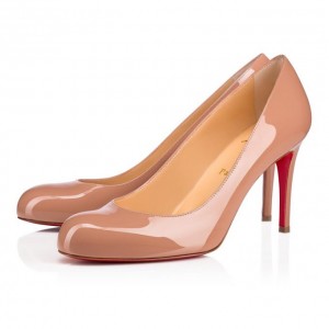 Christian Louboutin Simple Pump 085 85 6248 Patent Pumps Stiletto Kadın Bej Rengi | Türkiye DD3-11841Q0