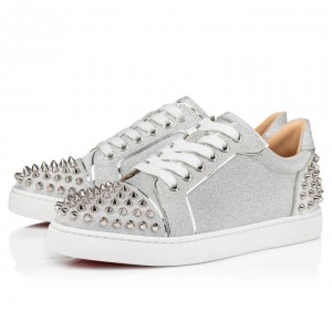 Christian Louboutin Vieira 2 Glitter Sneakers Spor Ayakkabı Kadın Gümüş | Türkiye MO2-81588V2