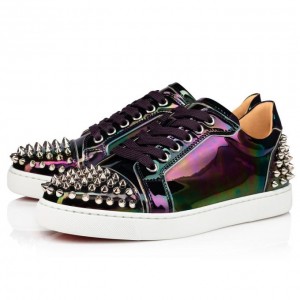 Christian Louboutin Vieira 2 Patent Sneakers Spor Ayakkabı Kadın Siyah Gri | Türkiye GD9-88788U5