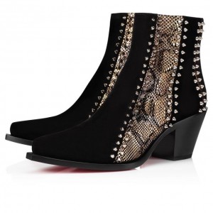 Christian Louboutin With My Guitar 65 Vers Suede Boots Bot Kadın Siyah | Türkiye YU9-74947H2