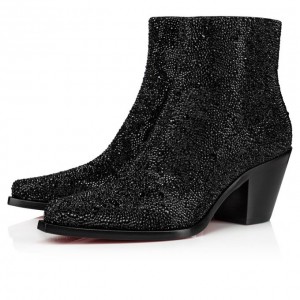 Christian Louboutin With My Strass 65 Suede Boots Bot Kadın Siyah | Türkiye YI4-97269R0