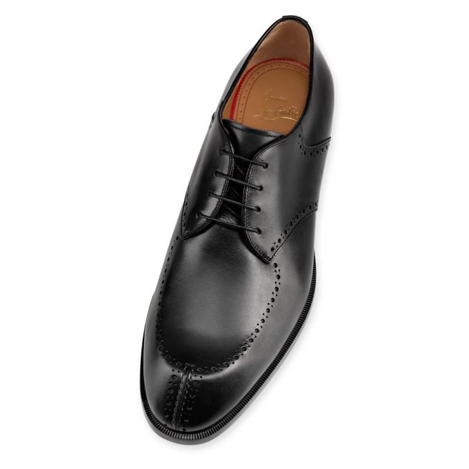 Christian Louboutin A Mon Homme 000 Calf Derby Derby Erkek Siyah | Türkiye FP5-20412P3