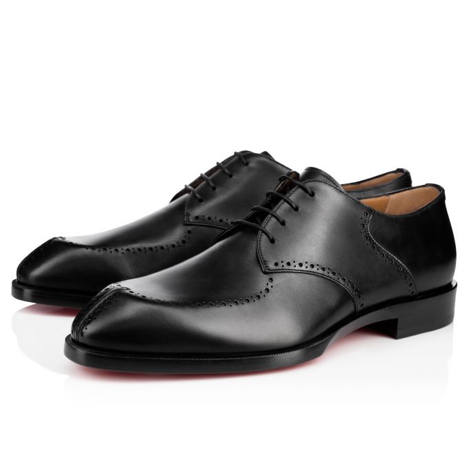 Christian Louboutin A Mon Homme 000 Calf Derby Derby Erkek Siyah | Türkiye FP5-20412P3