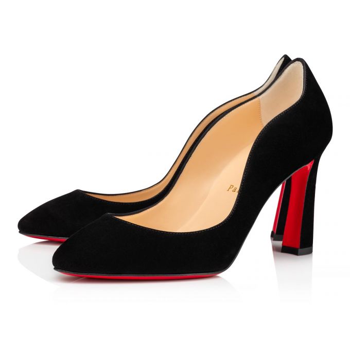 Christian Louboutin Agneska 085 85 Veau Velours Pumps Stiletto Kadın Siyah | Türkiye XR9-63216A5