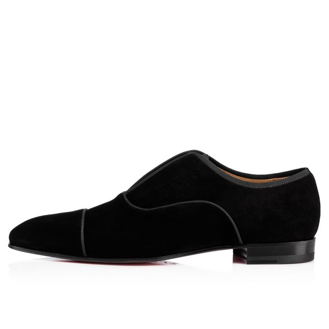 Christian Louboutin Alpha Male 000 Veau Velours Derby Derby Erkek Siyah | Türkiye IB4-95939Q7