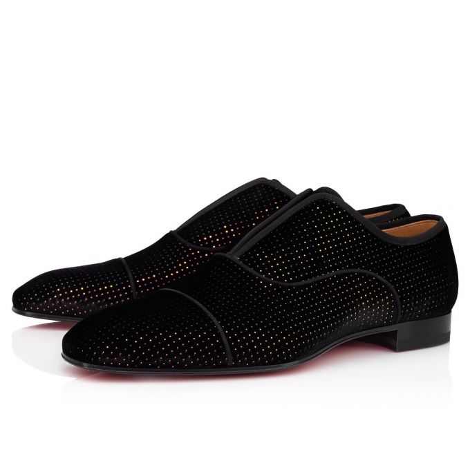 Christian Louboutin Alpha Male Velvet Derby Derby Erkek Renkli | Türkiye ZZ0-65446H3