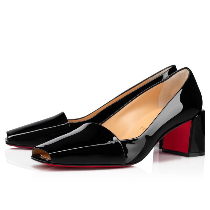 Christian Louboutin Ambretta 55 Patent Pumps Stiletto Kadın Siyah | Türkiye QK3-05060U5