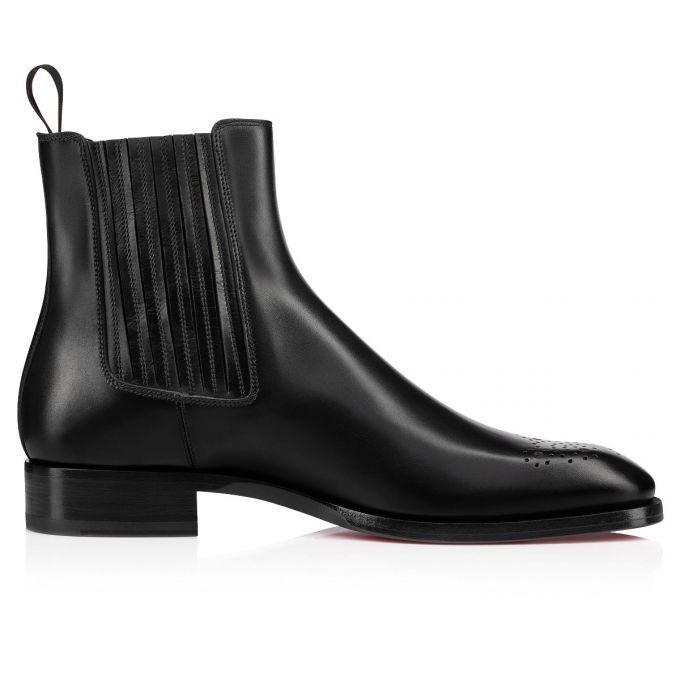 Christian Louboutin Angloman Calf Booty Bot Erkek Siyah | Türkiye GT6-36043A6