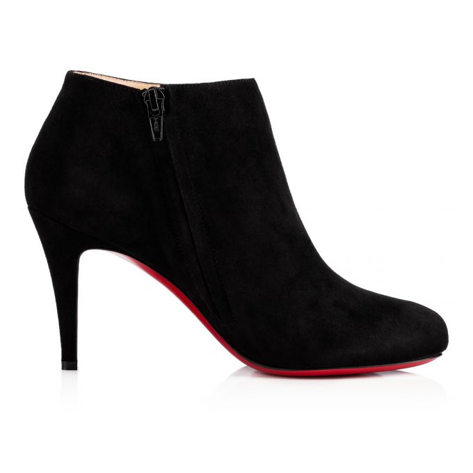 Christian Louboutin Belle 085 85 Veau Velours Boots Bot Kadın Siyah | Türkiye BC1-96119S6